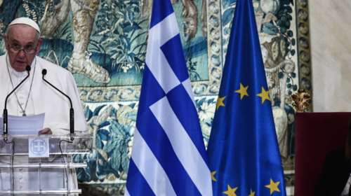 Πάπας Φραγκίσκος: &quot;Χωρίς την Ελλάδα, η Ευρώπη και ο κόσμος θα ήταν λιγότερο σοφοί&quot; [Βίντεο]