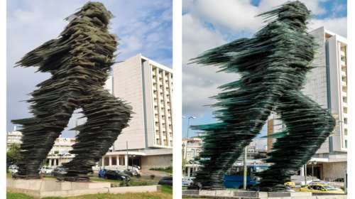 Καθαρίστηκε και λάμπει ξανά ο &quot;Δρομέας&quot; του Βαρώτσου - Ανάρτηση Κώστα Μπακογιάννη [εικόνες]