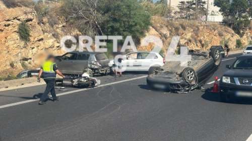 Κρήτη: Καραμπόλα με 3 τραυματίες - Ουρές χιλιομέτρων μετά το τροχαίο [βίντεο - εικόνες]