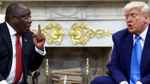 Επεισόδιο Τραμπ με Ραμαφόσα για τους λευκούς αγρότες στη Ν. Αφρική: &quot;Τους σκοτώνουν&quot; - &quot;Λυπάμαι που δεν έχω αεροπλάνο να σας δώσω&quot;