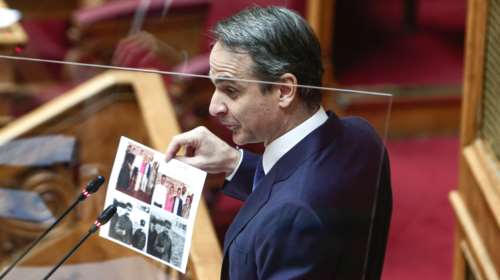 Ο Μητσοτάκης για το μοντάζ της φωτογραφίας του Λιγνάδη που αποκάλυψε το TheTΟC- Πώς &quot;έκοψαν&quot; την Λ. Κονιόρδου