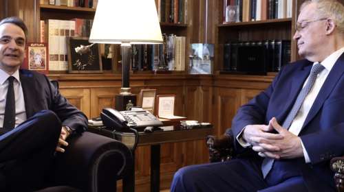 Πρώτη συνάντηση Μητσοτάκη - Τασούλα: &quot;Οι εμπορικοί πόλεμοι έχουν μόνο χαμένους και κανέναν κερδισμένο&quot;