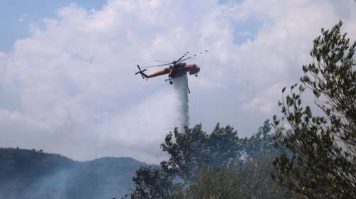 Φωτιά στην Ίο: Κινητοποιήθηκαν επίγειες και εναέριες δυνάμεις - Πνέουν ισχυροί άνεμοι