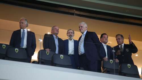 ΑΕΚ: Δίπλα-δίπλα στα εγκαίνια Μελισσανίδης, Καραμανλής, Βαρδινογιάννης, Γεωργιάδης [Εικόνες]