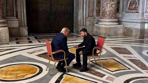 Ζελένσκι: Αποκάλυψε τι είπαν με τον Ντόναλντ Τραμπ στο Βατικανό - Η απάντηση για τις κυρώσεις σε βάρος της Ρωσίας ήταν "πολύ δυνατή"