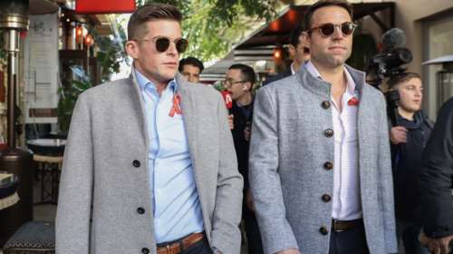 Κασσελάκης - Τάιλερ ντυμένοι με τα ίδια ρούχα στον Σύλλογο Οροθετικών - Για την παγκόσμια ημέρα AIDS [εικόνες]