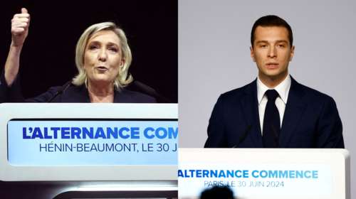 Εκλογές στη Γαλλία: Πανηγυρίζουν Λεπέν και Μπαρντελά - &quot;Το στρατόπεδο Μακρόν πρακτικά αφανίστηκε&quot;