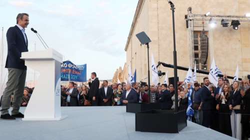 Μητσοτάκης από Χανιά: Ο λαός δεν θέλει δεύτερη φορά συμφορά, αλλά δεύτερη εντολή στην προκοπή