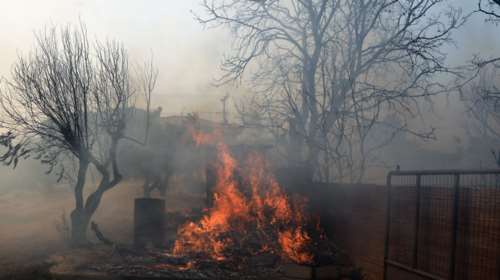 Φωτιά στην Κηφισιά - Καίγεται ρεματιά στον Κοκκιναρά