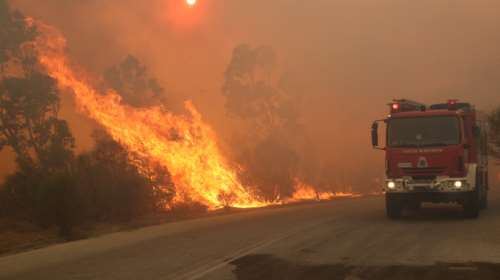 Φωτιά στην Πεντέλη: 420 πυροσβέστες στο πεδίο - Αστυνομικοί περιπολούν για την προστασία των περιουσιών [εικόνες-βίντεο]