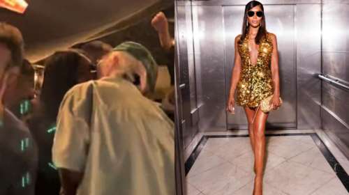 Ναόμι Κάμπελ: Στη Μύκονο για διακοπές η &quot;μαύρη γαζέλα&quot; - Τα καυτά φιλιά με τον νέο της σύντροφο [βίντεο]