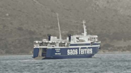 Αδιανόητες εικόνες: Το καράβι ΣΑΟΝΗΣΟΣ ταξίδευε μεσοπέλαγα με ανοιχτή την μπουκαπόρτα