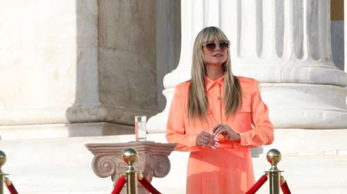 Χάιντι Κλουμ: Στο Ζάππειο με total neon look για τα γυρίσματα του Germany&#39;s Next Top model