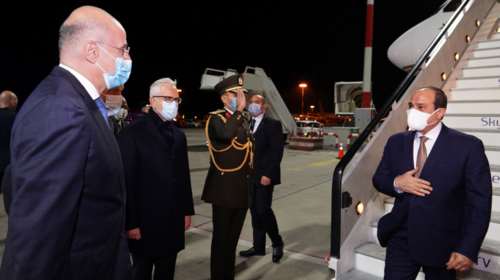 Δένδιας: Εγκάρδια υποδοχή στον πρόεδρο της Αιγύπτου, Aμπντέλ Φατάχ αλ Σίσι