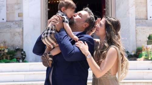 Γιάννης Καλλιάνος &amp; Χάρις Δαμιανού βάφτισαν τον γιο τους - Η υπέροχη διακόσμηση Lion King [εικόνες]