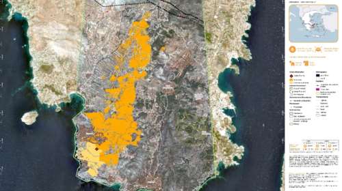 Καταστροφή: 15.808 τα καμένα στρέμματα στην Κερατέα σύμφωνα με την Υπηρεσία Copernicus