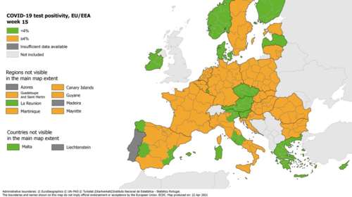 Χάρτης ECDC: Ξανά στο &quot;πράσινο&quot; η Ελλάδα στον δείκτη θετικότητας με κάτω από 4% - Πρωτιά στα τεστ