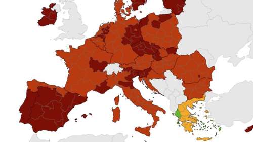 Κορονοϊός-ECDC: Πάλι η Ελλάδα η μοναδική ευρωπαϊκή χώρα με &quot;πράσινες&quot; περιοχές - Κάτω από το 4% ο δείκτης θετικότητας