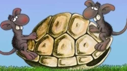 Η &quot;καλημέρα&quot; του Αρκά με ένα... παιχνίδι - Τα δύο ποντίκια και η χελώνα [εικόνα]