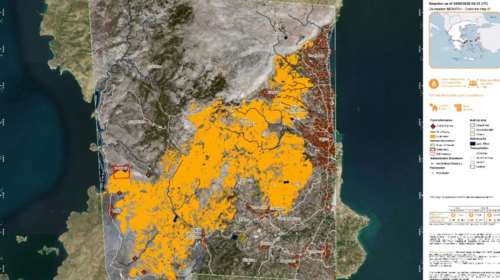Χίος: Στα 40.918 στρέμματα η πληγείσα έκταση από την πυρκαγιά - Η αποτύπωση από δορυφόρο