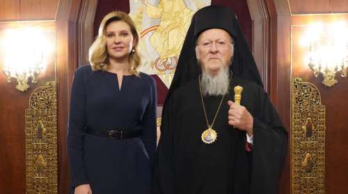 Στο Φανάρι η σύζυγος του Ζελένσκι - Συνάντηση με τον Οικουμενικό Πατριάρχη Βαρθολομαίο