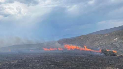 Φωτιά στην Άνδρο: Τιτάνια μάχη να μην μπουν οι φλόγες σε οικισμό - Κάηκε υδροφόρα - Ξέφυγε τελευταία στιγμή ο οδηγός