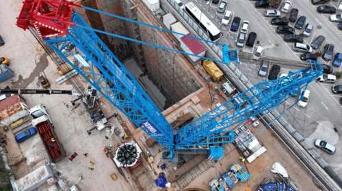 Συναρμολογούν τον Μετροπόντικα της γραμμής 4 του Μετρό - Ξεκινά σε λίγες εβδομάδες [εικόνες]