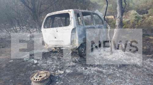 Λέσβος: Σε ηλικιωμένο ανήκει η απανθρακωμένη σορός - Επεσε με το αυτοκίνητό του σε δέντρο και ξέσπασε φωτιά στην περιοχή