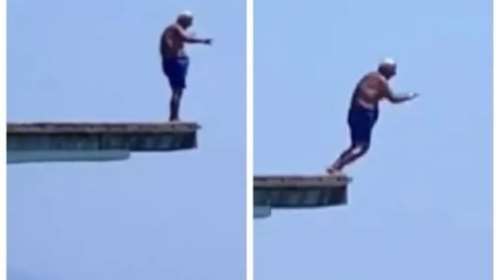 Αυτός είναι ο 92χρονος Ροδίτης που τρέλανε το διαδίκτυο με τη βουτιά του στο τραμπολίνο