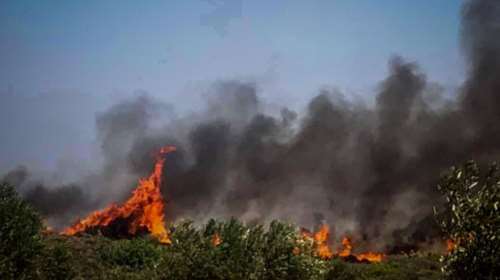 Φωτιά στην Κεφαλονιά- Επιχειρούν αεροσκάφη στο Ληξούρι