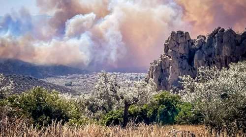 Μεγάλο το πύρινο μέτωπο στην Εύβοια: Μήνυμα από το 112, εκκενώνονται Νότια Ψαχνά και Βόρεια Αρτάκη [εικόνες - βίντεο]