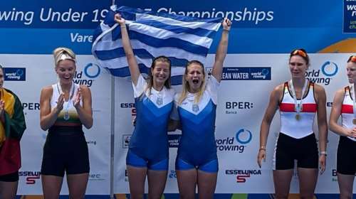 Κωπηλασία: Παγκόσμιες πρωταθλήτριες η Χριστίνα Μπούρμπου και η Ευαγγελία Φράγκου - Πήραν το χρυσό [Βίντεο]
