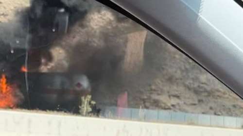 Έσβησε η φωτιά στο βυτιοφόρο - Κλειστή παραμένει η Αθηνών - Κορίνθου