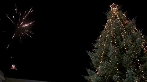 Μπορεί να είναι ακόμα "καλοκαίρι" αλλά στη Χαλκιδική φωταγωγήθηκε χριστουγεννιάτικο δέντρο ύψους 13 μέτρων