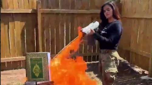 Ρεπουμπλικανή υποψήφια στο Τέξας καίει το Κοράνι με φλογοβόλο - Είναι μετανάστρια από την Κολομβία [βίντεο]