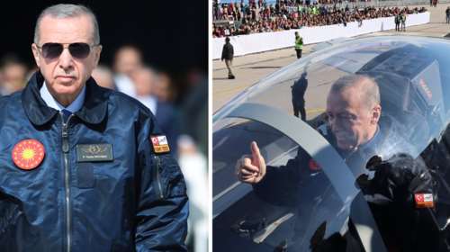 Ο Ερντογάν στο πιλοτήριο του &quot;ΚΑΑΝ&quot; α λα Top Gun  - Βάφτισε το τουρκικό μαχητικό 5ης γενιάς