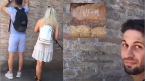 Αυτός είναι που βανδάλισε το Κολοσσαίο σκαλίζοντας το όνομά του στο μνημείο - Τον ψάχνει όλη η Ρώμη