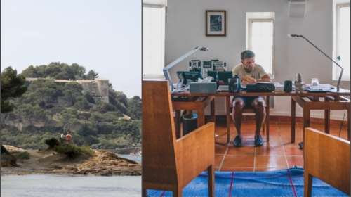 Παράπονα, ακυρώσεις, σαμποτάζ και καύσωνας αλλά ο Μακρόν δεν χαλάει τις διακοπές του - Βλέπει τους Ολυμπιακούς από το κάστρο Μπρεγκανσόν