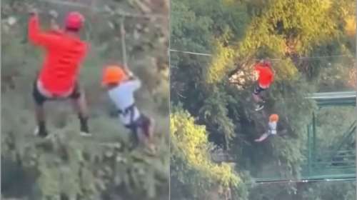 Πανικός σε πάρκο με εναέριες δραστηριότητες: Η στιγμή που κόβεται η ζώνη ασφαλείας 6χρονου και πέφτει στο κενό [βίντεο]