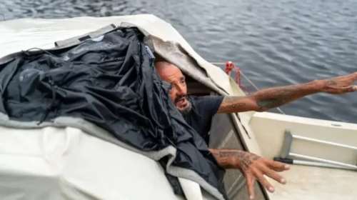 Επέζησε ο &quot;υπολοχαγός&quot; Νταν του τυφώνα Μίλτον- Δεν εγκατέλειψε ποτέ το 6μετρο σκάφος του παρά τις εκκλήσεις