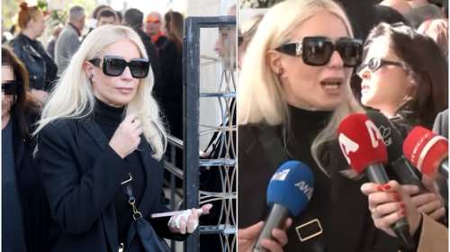 &quot;Λύγισε&quot; στην κηδεία του Λυμπέρη η Μαρία Μπακοδήμου: &quot;Δεν έχω κουράγιο&quot;