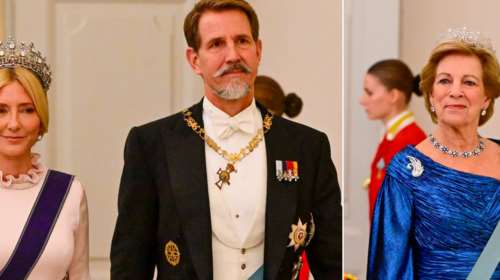 Μαρί Σαντάλ - Άννα Μαρία: Οι glam εμφανίσεις σε μπλε, ροζ και πολύτιμες τιάρες σε βασιλικό πάρτι στη Δανία