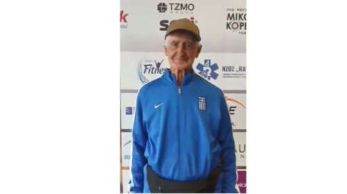 Σάρωσε ο 94χρονος Κώστας Χατζηεμμανουήλ με 4 μετάλλια στο Παγκόσμιο Κλειστού Στίβου στην Πολωνία