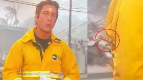 &quot;Νάρκισσος και αξιολύπητος&quot;: Σάλος με διάσημο ρεπόρτερ στις ΗΠΑ που ενώ καλύπτει τις πυρκαγιές νοιάζεται για το look του