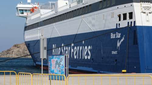 Blue Star Μύκονος: Απέπλευσε μετά από διευθέτηση του ζητήματος για δυσλειτουργία του ελέγχου καυσαερίων