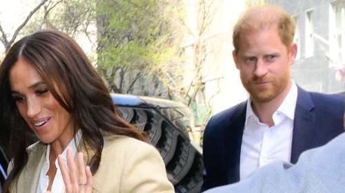 Μέγκαν Μαρκλ: Με υπέροχο μπεζ λινό κοστούμι και νέο χρώμα στα μαλλιά στο πλευρό του Χάρι