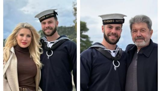 Ελένη Μενεγάκη - Μάκης Παντζόπουλος: Οικογενειακώς στην ορκωμοσία του Άγγελου - Η φωτογραφία με τον Γιάννη Λάτσιο