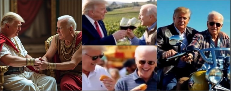 ΤΡΑΜΠ ΜΠΑΙΝΤΕΝ ΦΩΤΟΓΡΑΦΙΕΣ ΤΕΧΝΗΤΗΣ ΝΟΗΜΟΣΥΝΗΣ (AI)