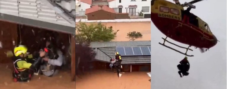 ΙΣΠΑΝΙΑ ΒΑΛΕΝΘΙΑ ΠΛΗΜΜΥΡΕΣ ΔΙΑΣΩΣΗ ΓΥΝΑΙΚΑΣ ΜΕ ΚΑΤΟΙΚΙΔΙΑ