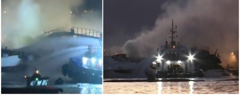 σκαφη φωτια μαρινα ζεασ